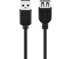 Pro USB 2.0 Hi-Speed extension cable, 5m, svart