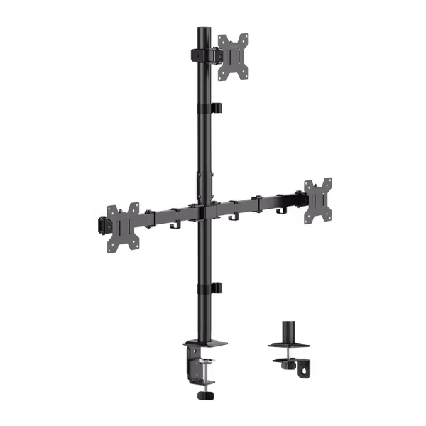 Skjermfeste for 3 skjermer, 17–32", 10 kg per arm, svart
