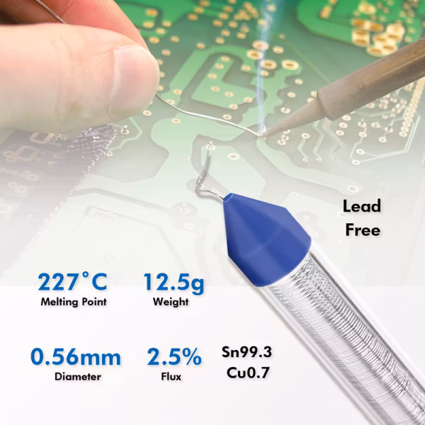 Loddetinn Ø 0,56 mm (blyfri), 0,7 % kobber – 12,5 g dispenser
