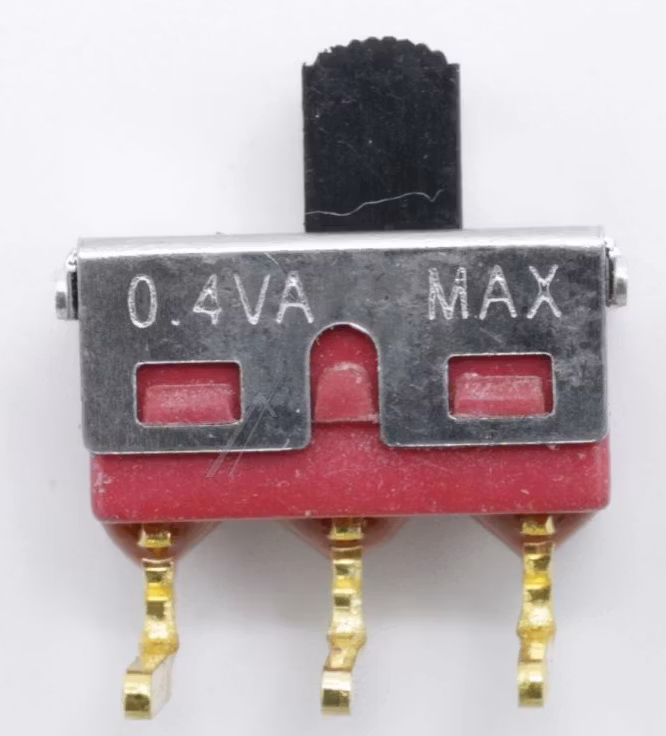 3A 250VAC skyvekontakt, 6,6 x 12,7mm, liggende print