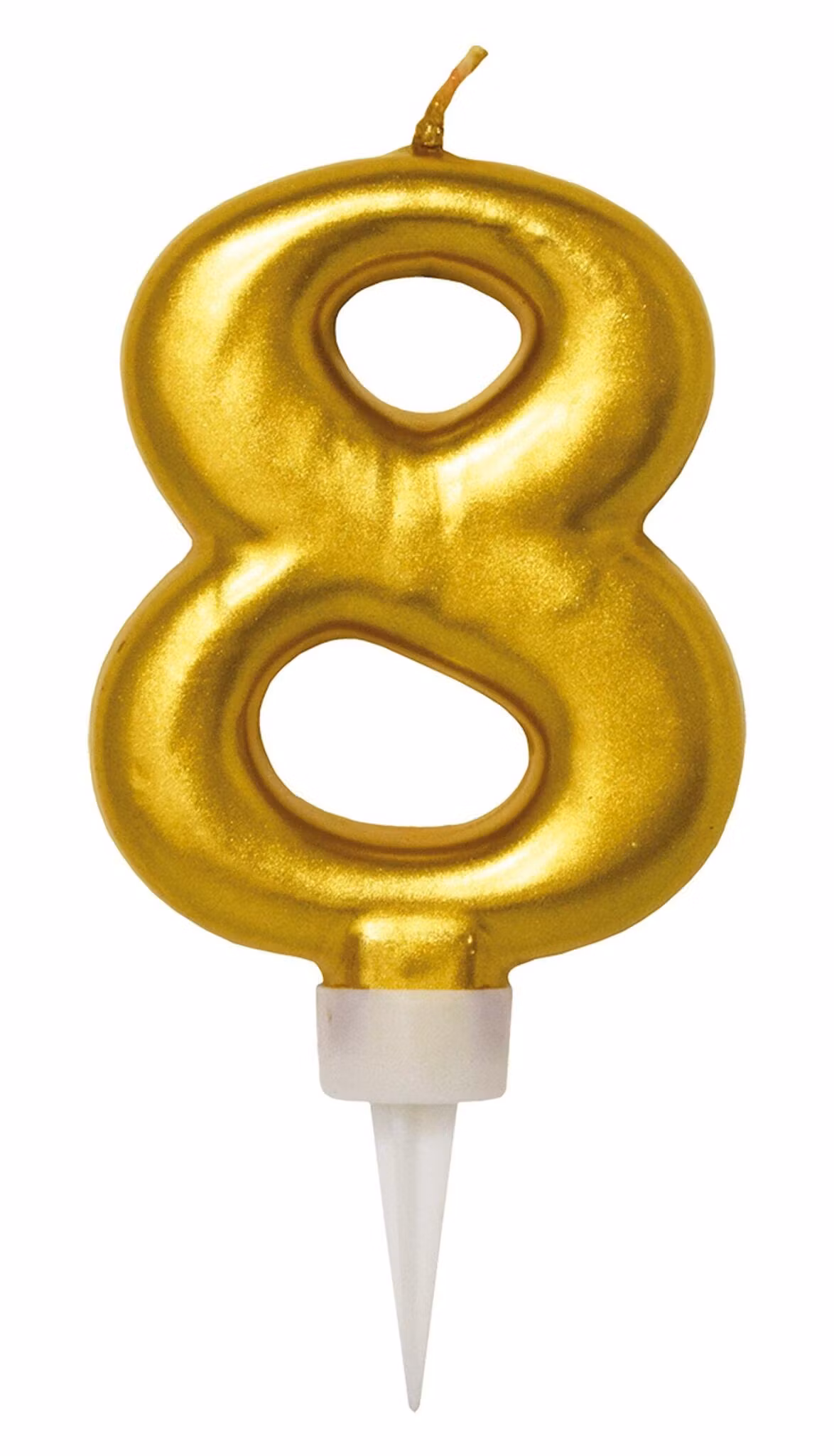 Kakelys - 8 cm tall 8 (gull)