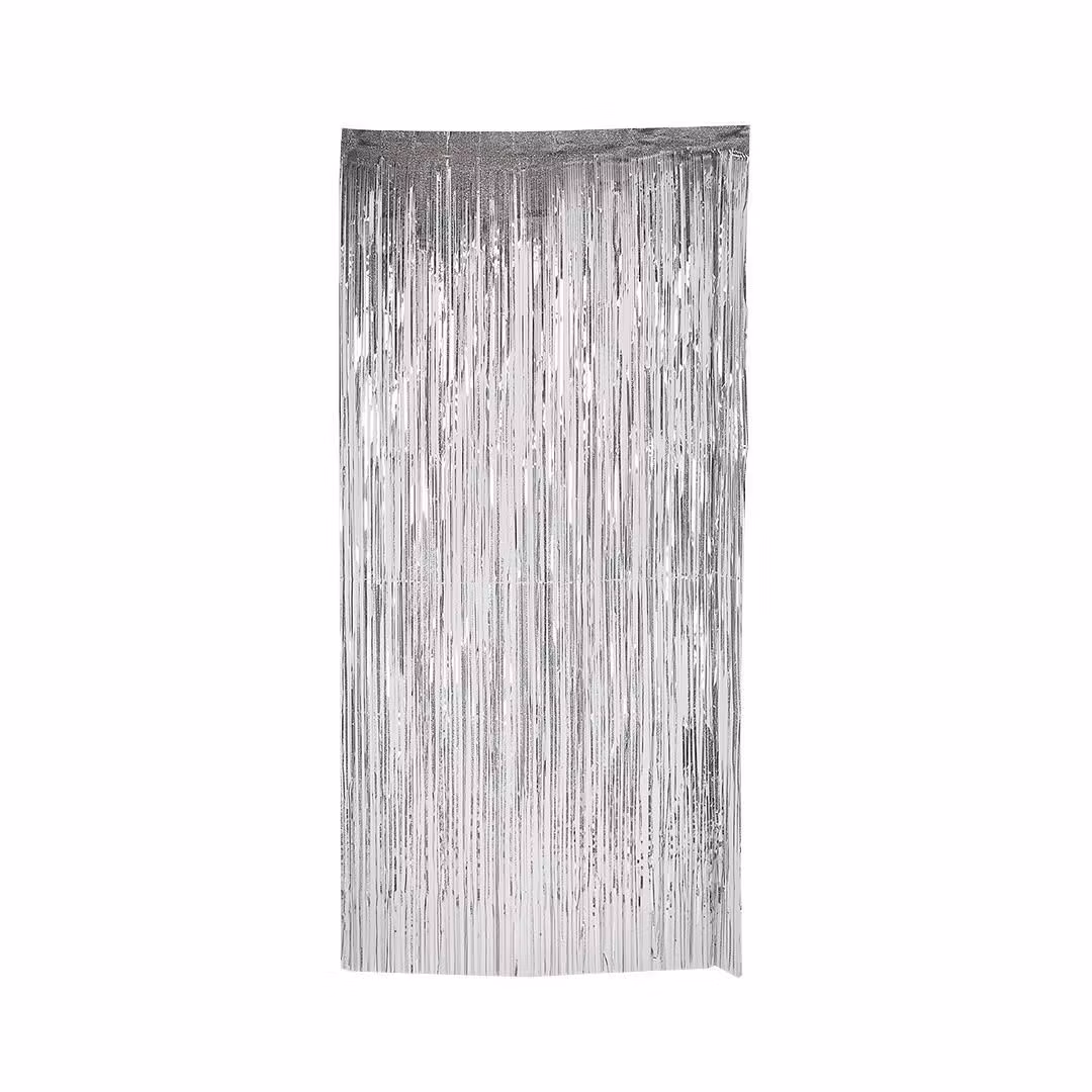 Glittergardin 92x240cm (sølv)