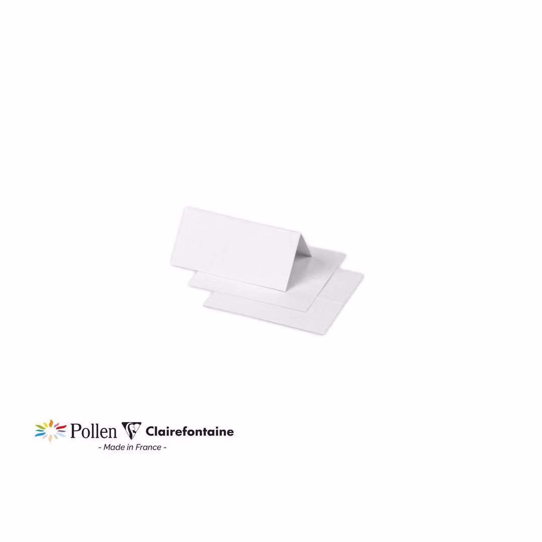 Bordkort POLLEN 85 x 80 mm 25 stk (hvit)