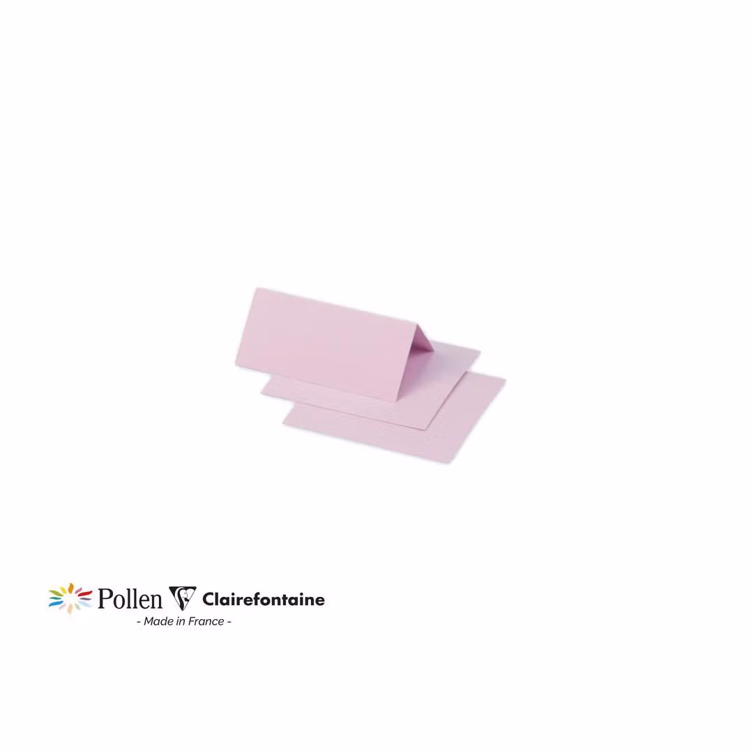 Bordkort POLLEN 85 x 80 mm 25 stk (lys rosa)