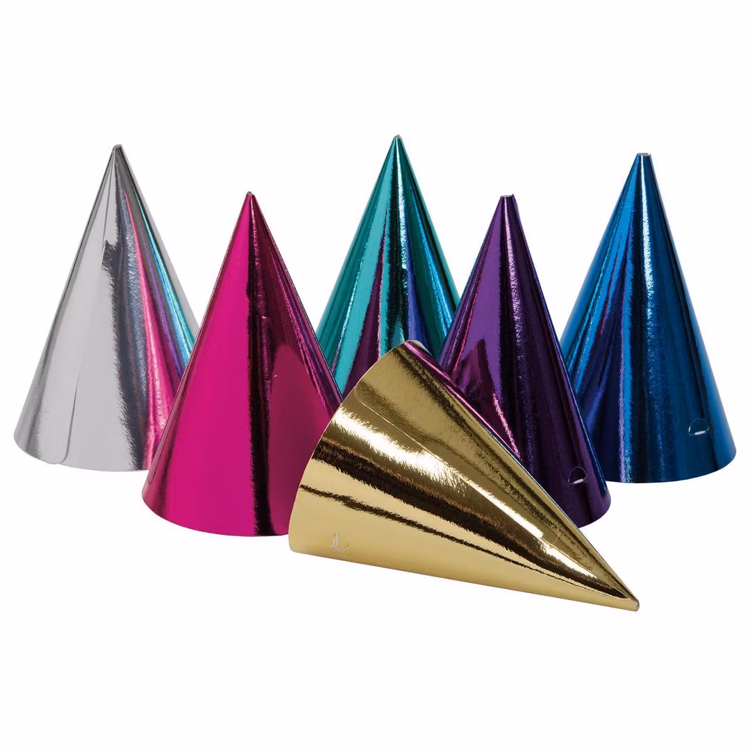 Partyhatt assortert 6 stk