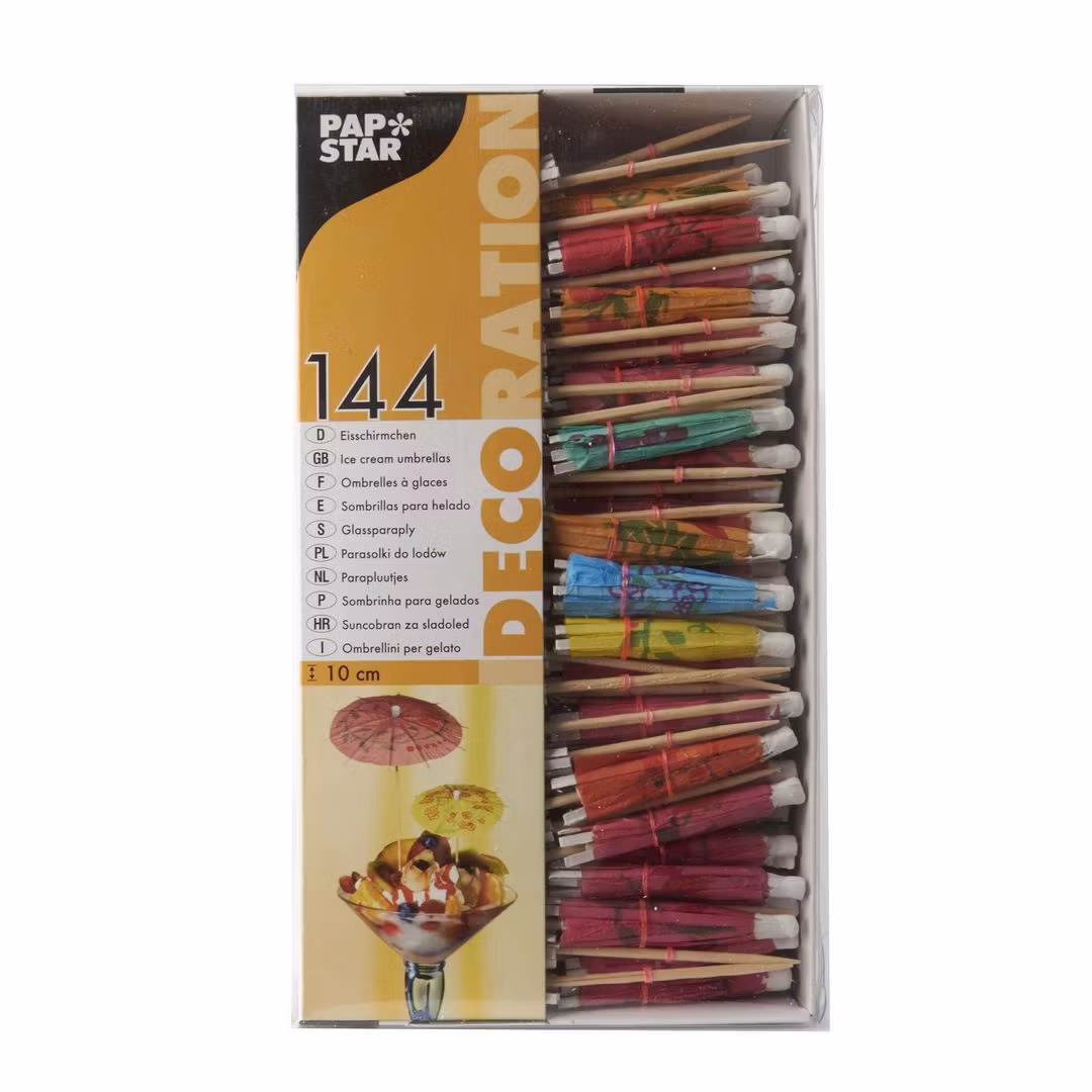 Partypinner PAPSTAR 10cm assortert, 144 stk