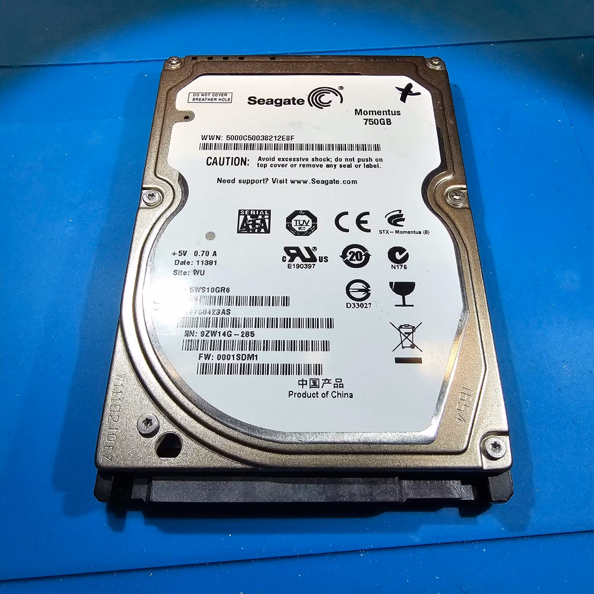 Defekt donordisk for reparasjoner - Seagate ST9750423AS 500GB SATA 2.5"