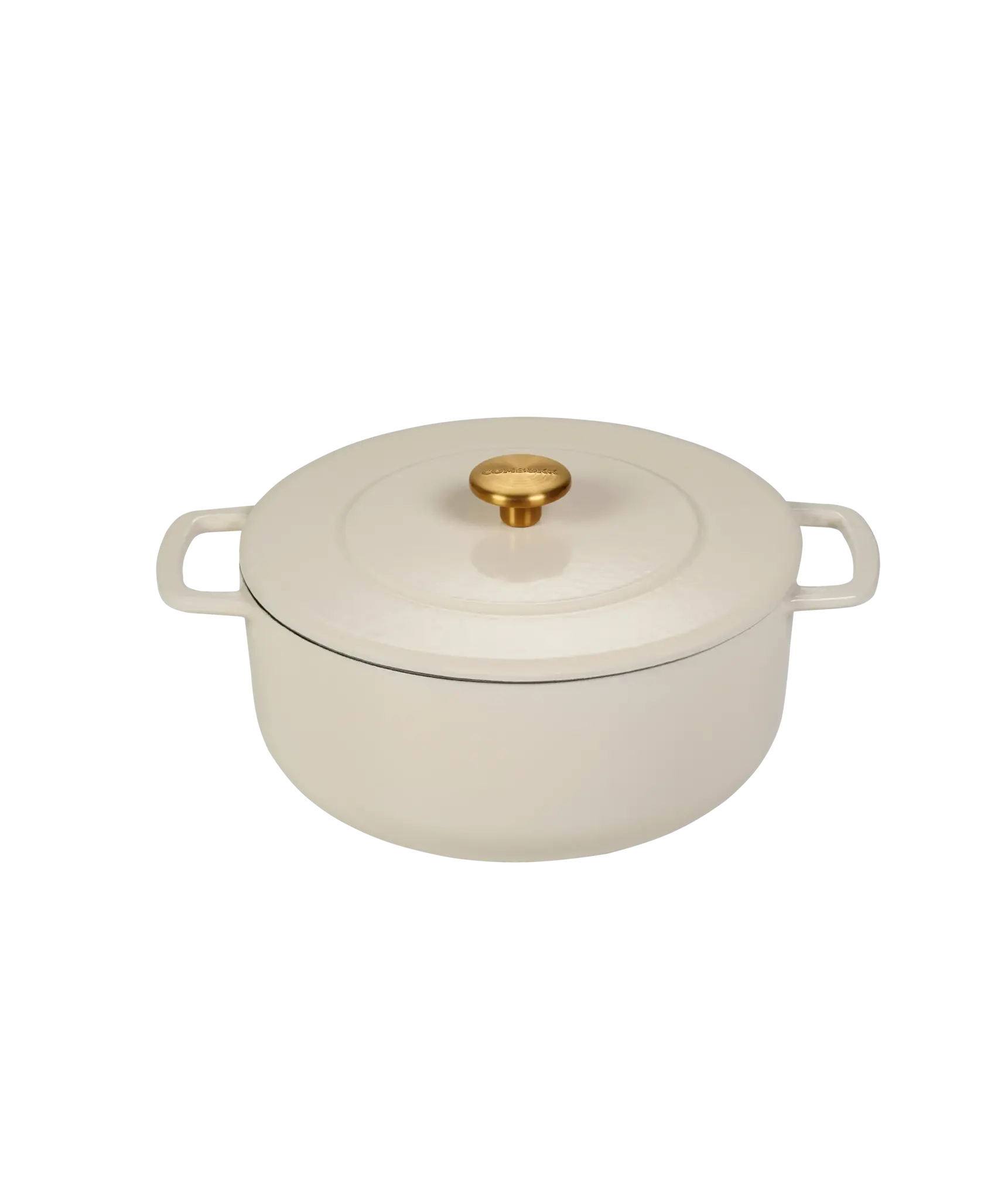 Støpejernsgryte med lokk Ø 24 cm / 3,8 liter (sand)