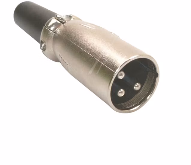 XLR hann, 3-pol. metall