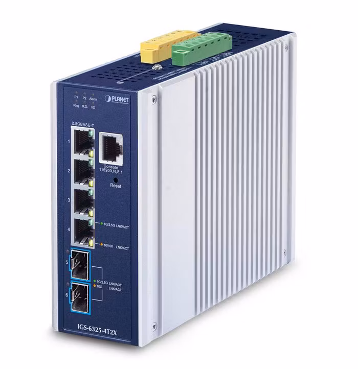 Planet Layer3 IP30 4Port gbit switch 9~48VDC terminal