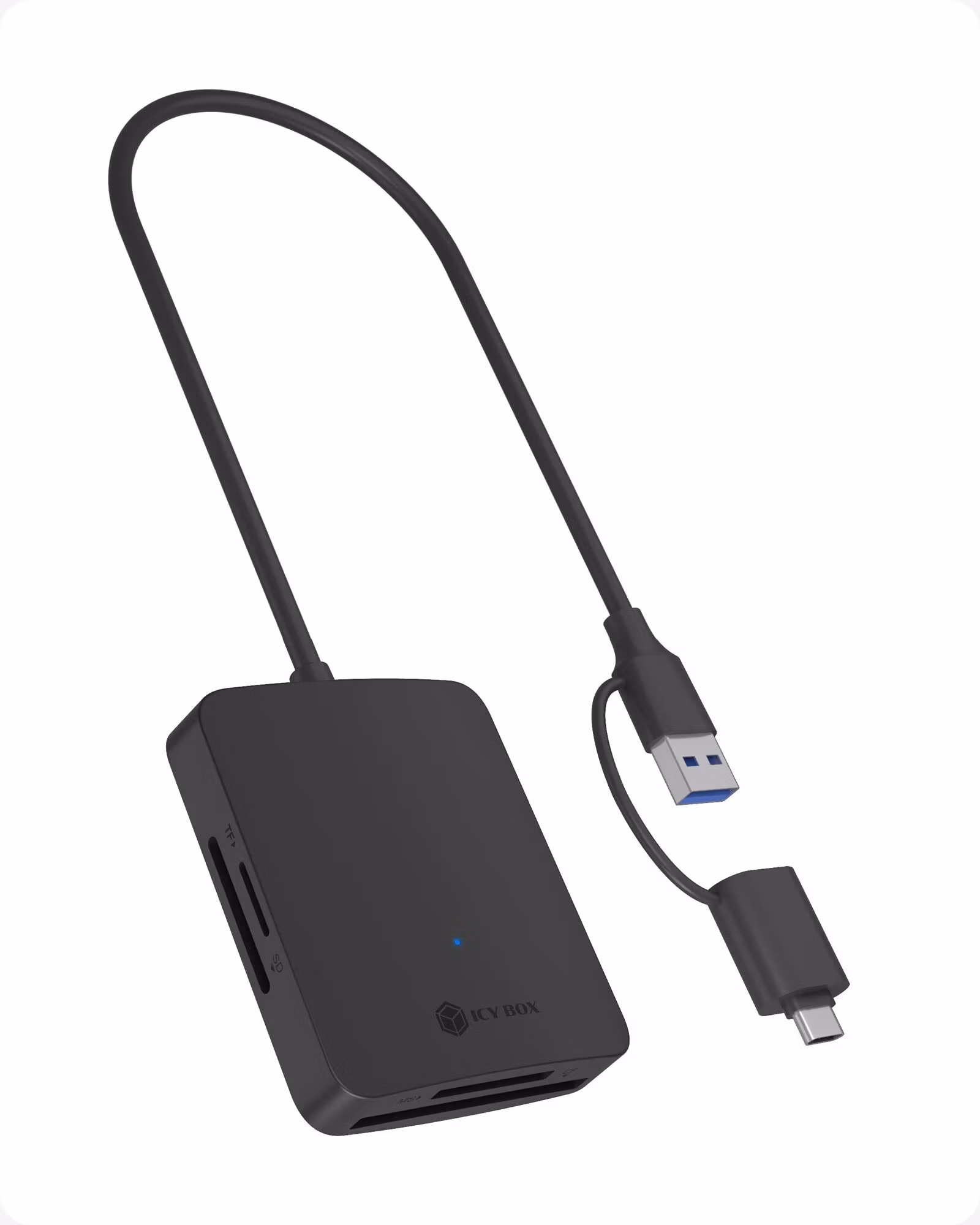 ICY BOX IB-CR302-CU3 4-i-1 kortleser med USB 3.2 Gen 1 Type-A og Type-C®