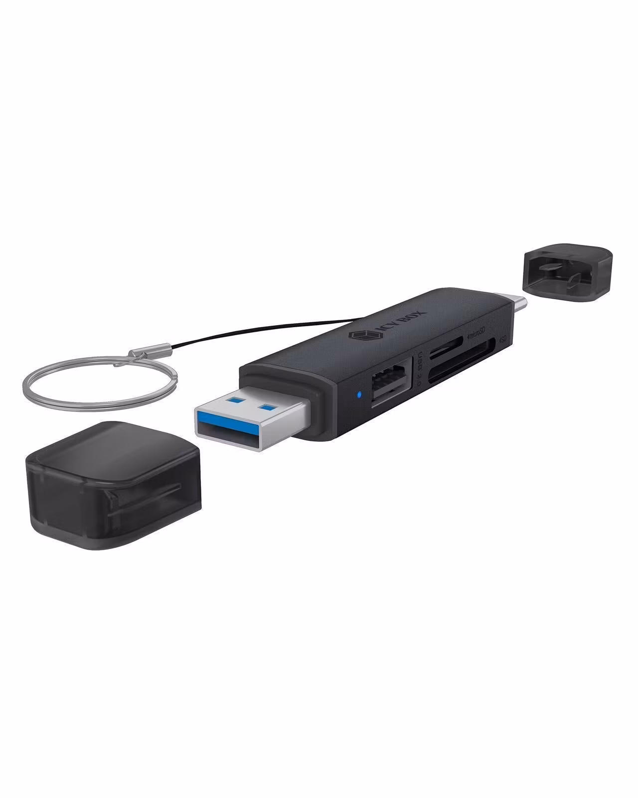 ICY BOX USB Type-C + Type-A 3-i-1 multikortleser IB-CR203-CU3