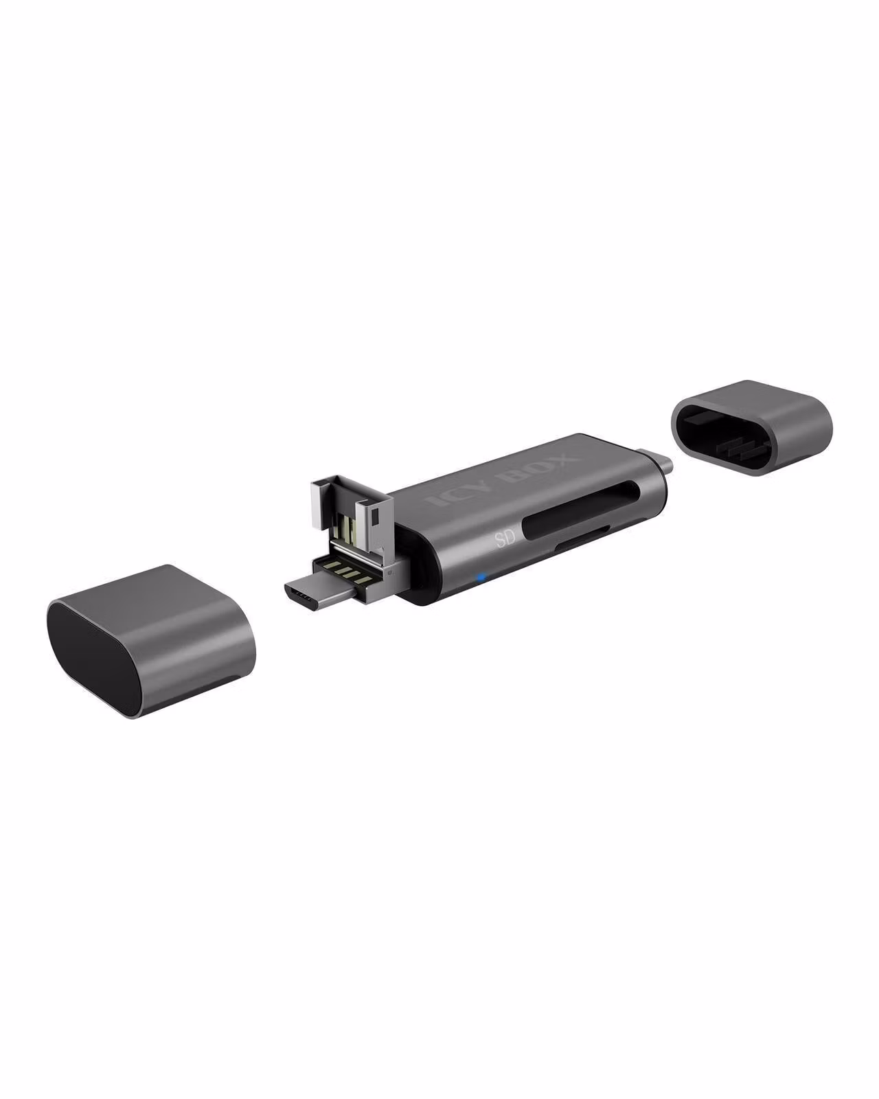 ICY BOX Ekstern kortleser for SD- og microSD-kort IB-CR200-C