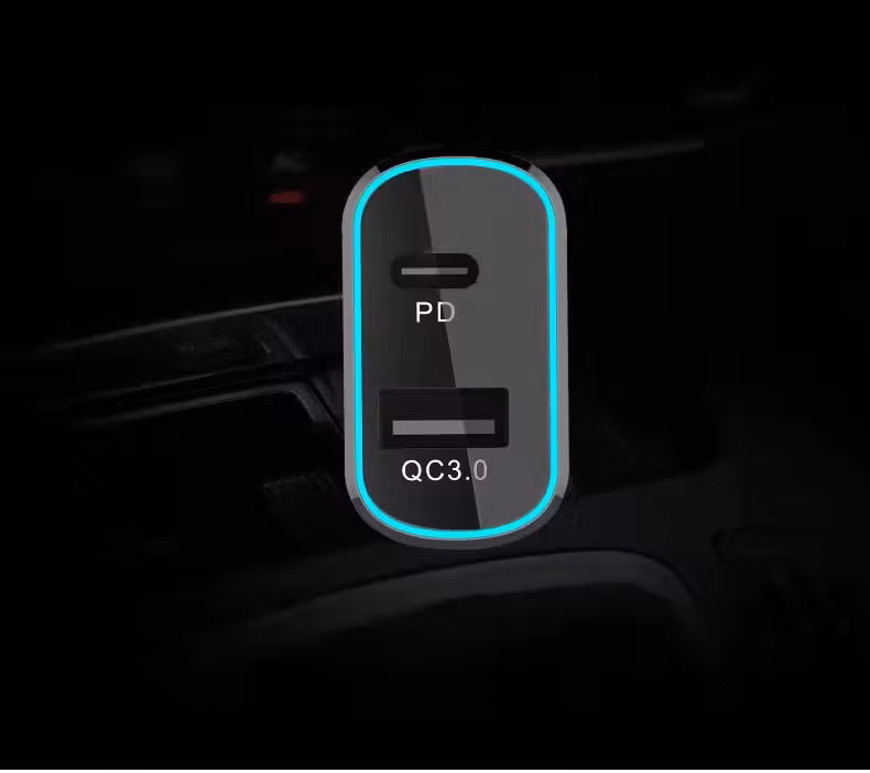 USB-C bil lader for bærbarPC m/ USB-C to USB-C kabel. 78W 5V 3A - 20V3A QC3.0 18Watt, PD 3.0 60Watt Plug:USB-C Input: 12-24V 5A, Output: QC3.0 5V3A,9V3A,12V3A,15V3A,20V2.25A, 1xUSBA (QC3.0)