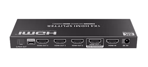 HDMI Splitter 1 input 4 outputs, 8K 60Hz, Auto scaler