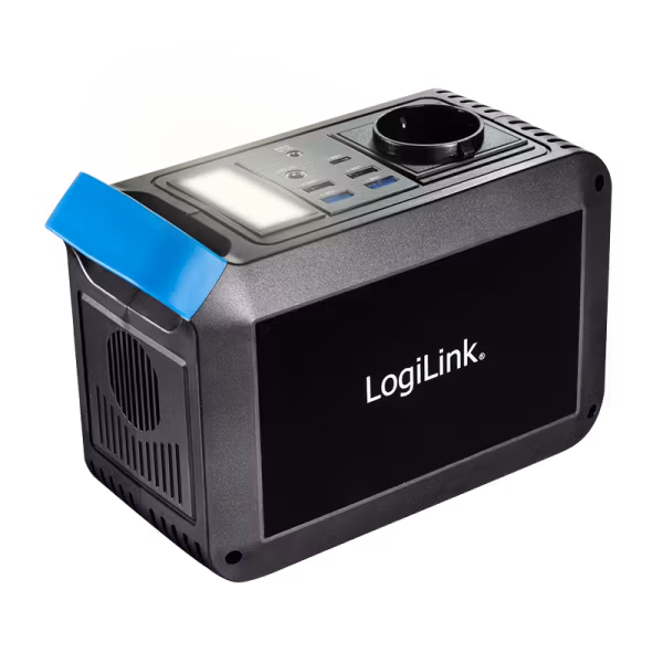 Portabel powerstation 200 W – 40 000 mAh med 7 utganger, IP20 (blå/sort)