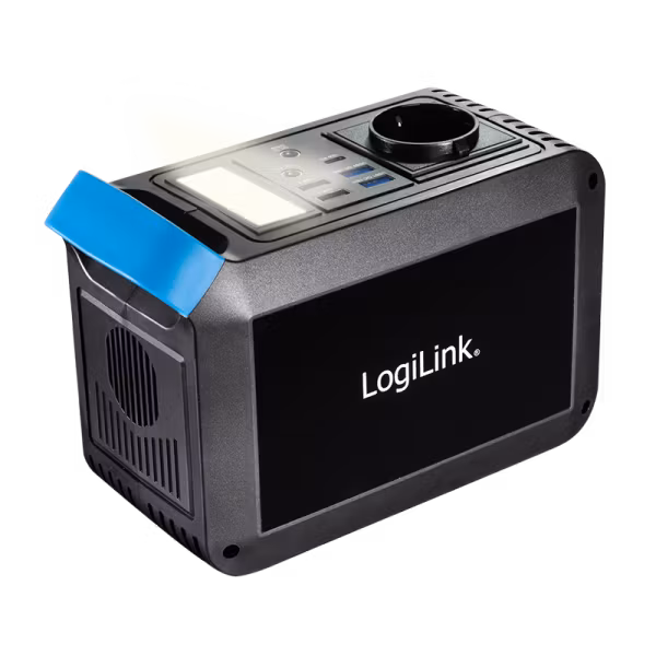 Portabel powerstation 300 W – 64 000 mAh med 7 utganger, IP20 (blå/sort)