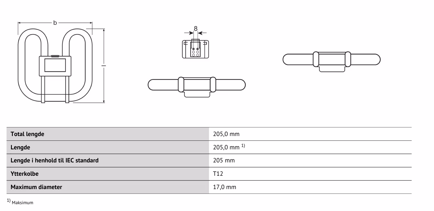 OSRAM kompaktlysrør 28W 827 2-pin GR8 CFL SQUARE