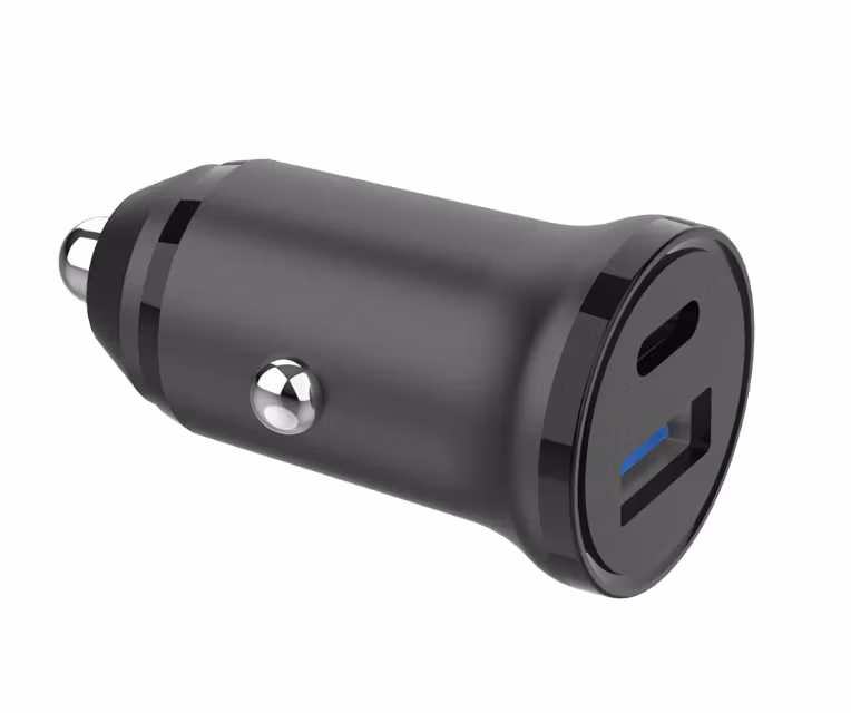 Lader 12/24V 1xUSB-C + 1xUSB-A PD 30W + QC18.0W MAX Svart