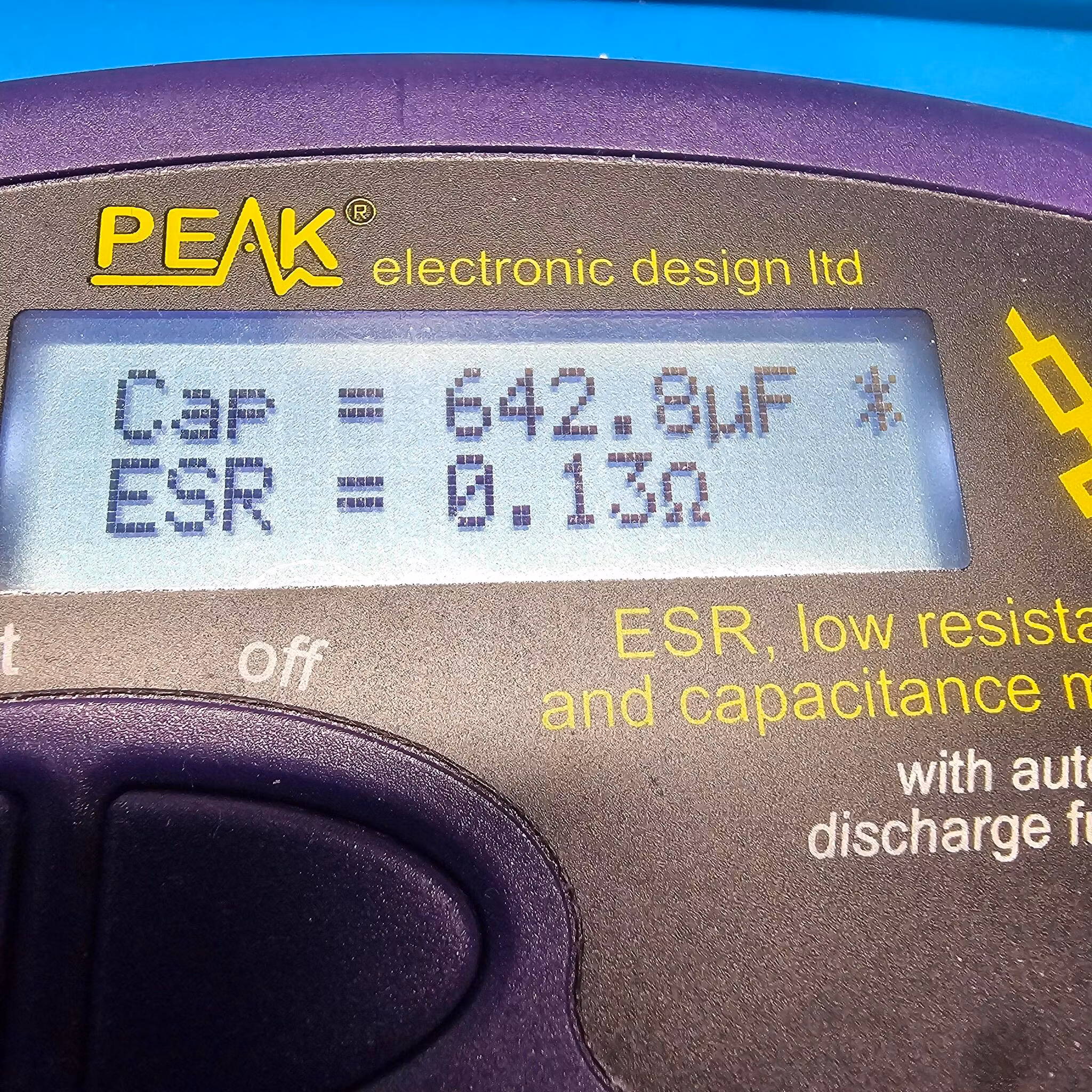 680uF 63V 19mm x 12mm ( Pulled from device ) 105°