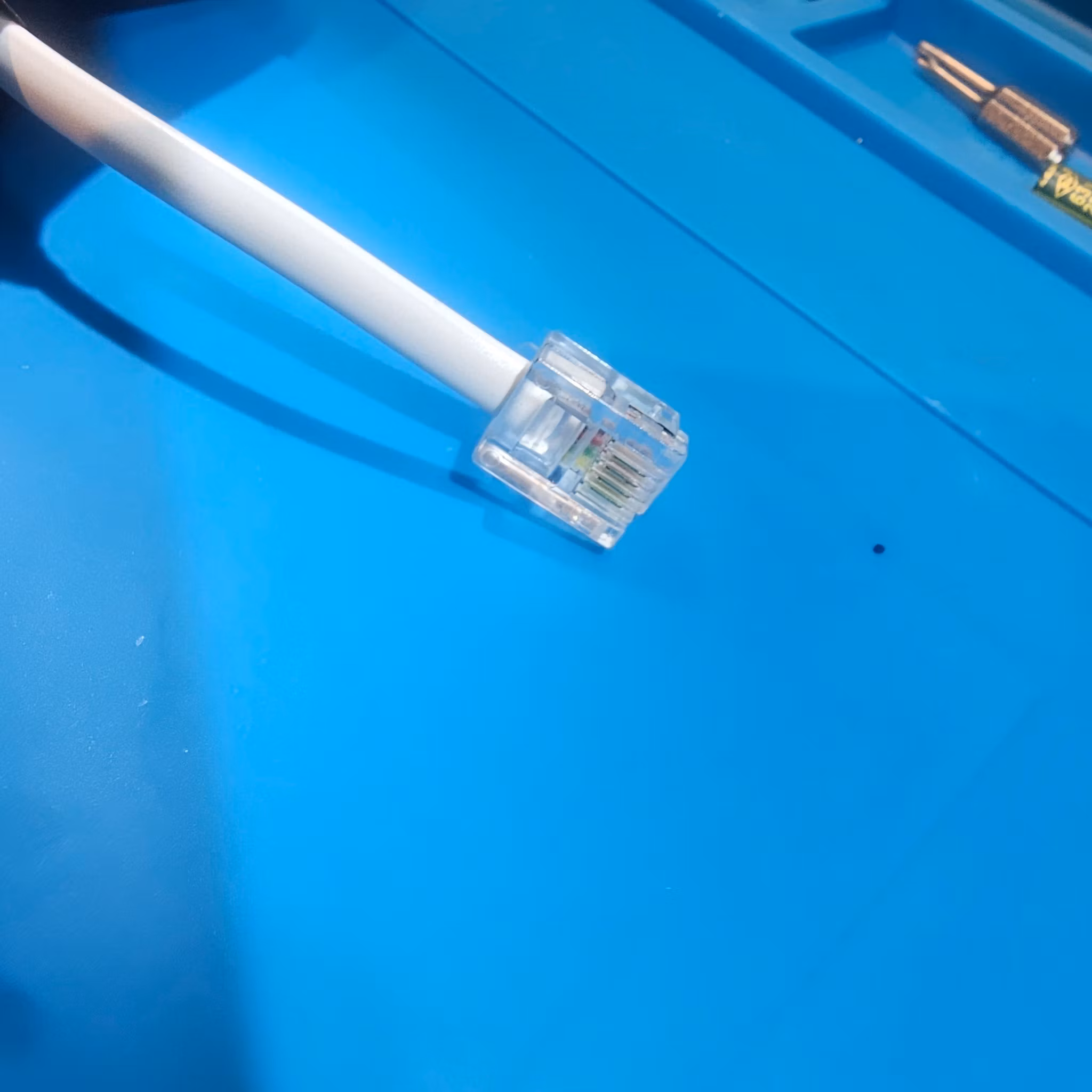 RJ10 4P4C kabel 10meter hvit