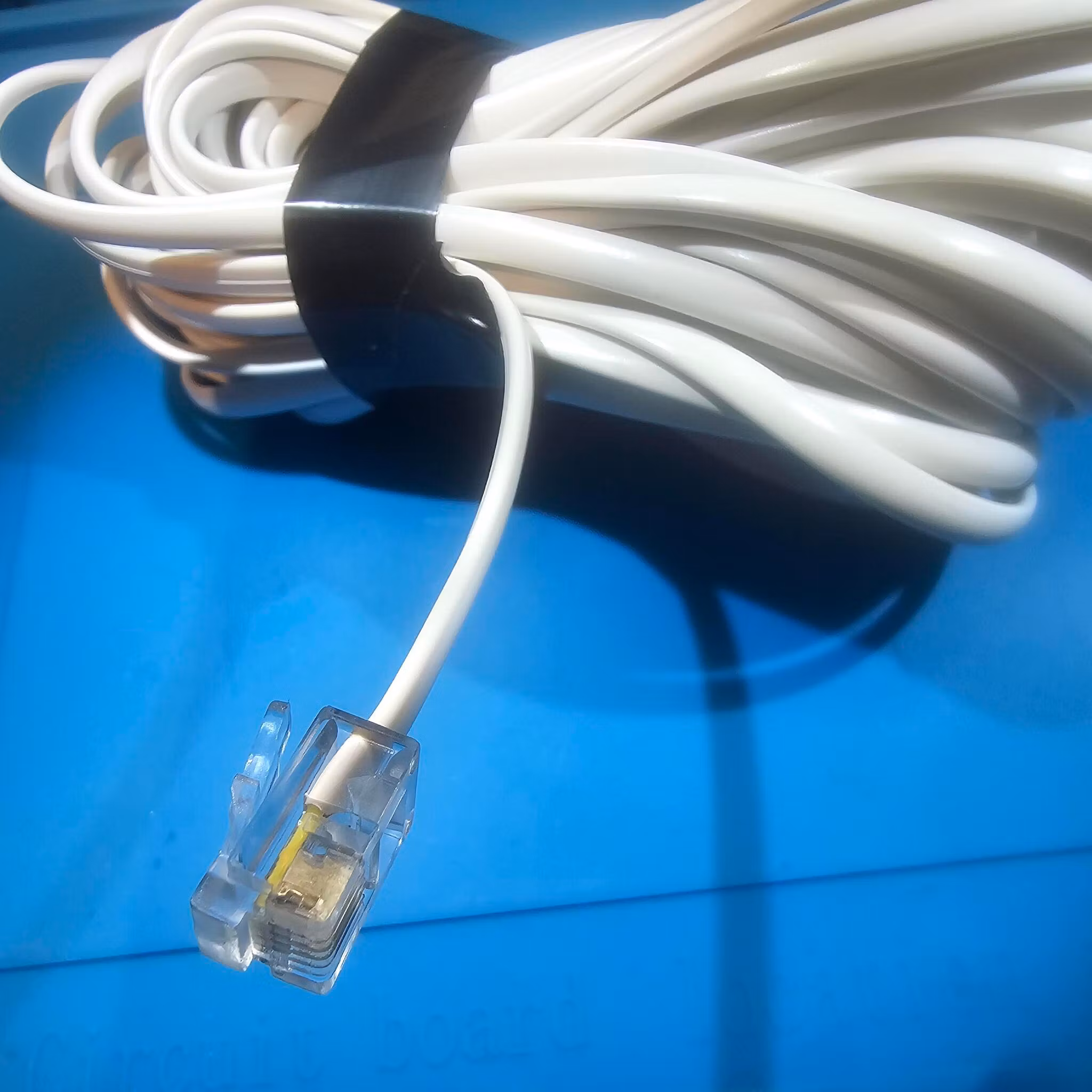 RJ10 4P4C kabel 10meter hvit