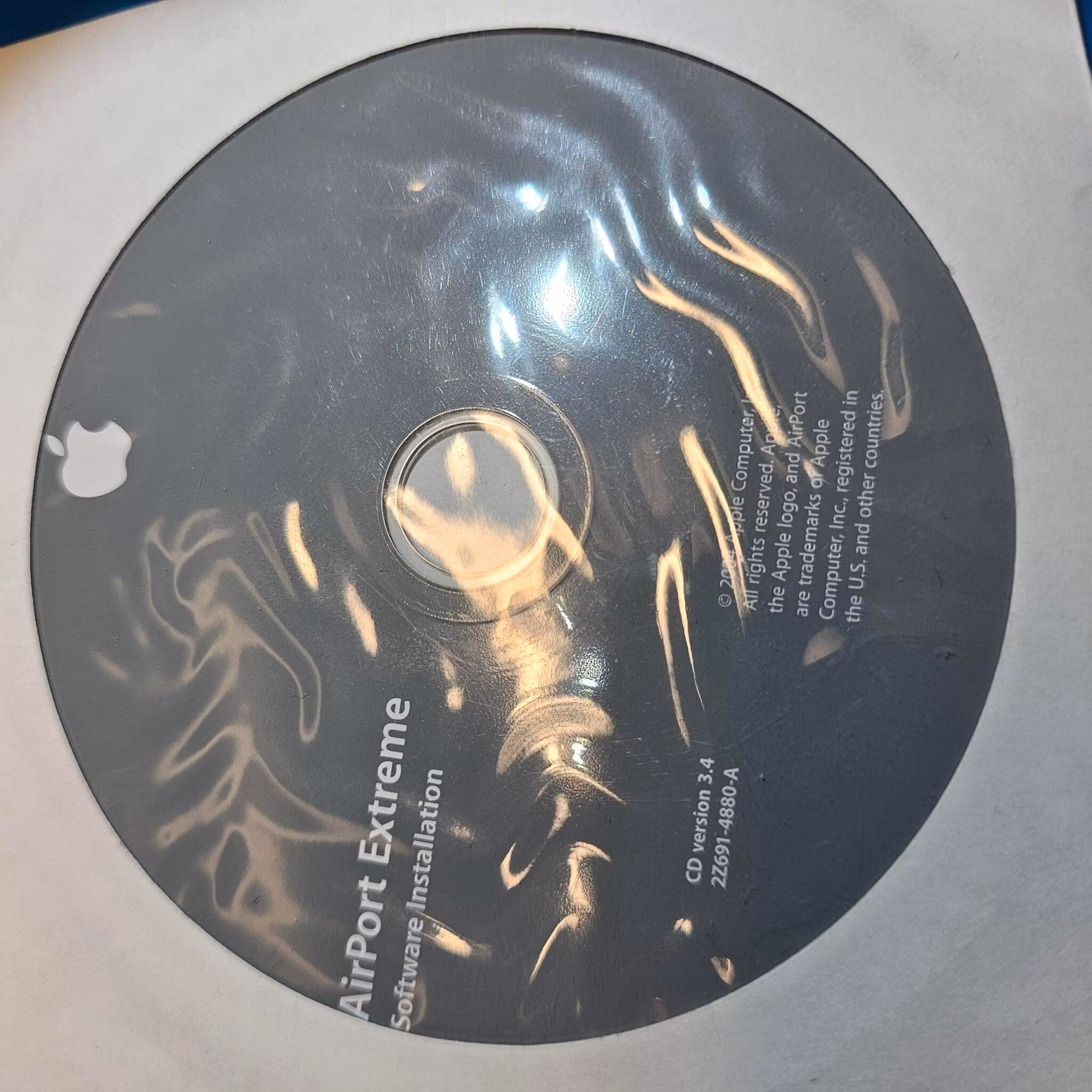 Airport Extreme original Apple CD version 3.4 22691-4880-A