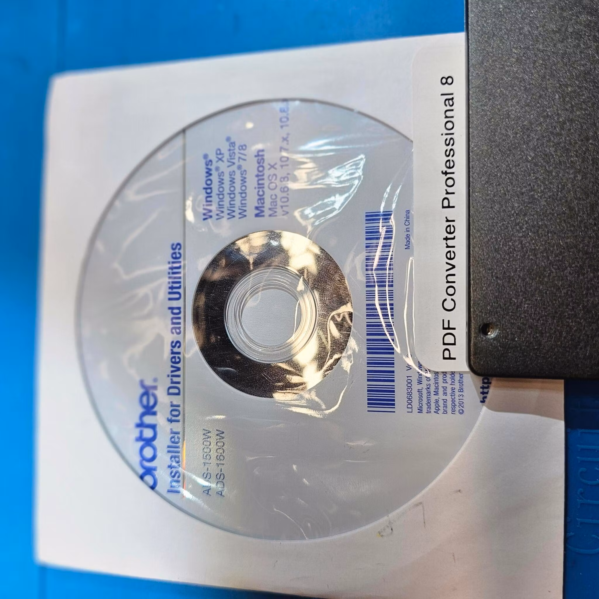 Brother driver ADS1500W/1600W and PDF Converter Professional 8