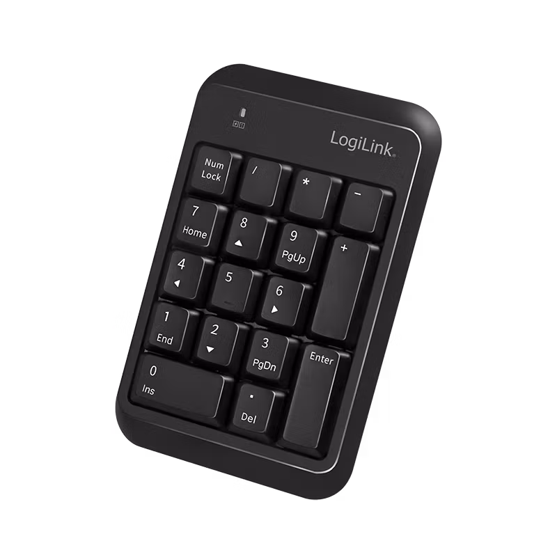 Trådløst numerisk tastatur, BT 5.1, svart
