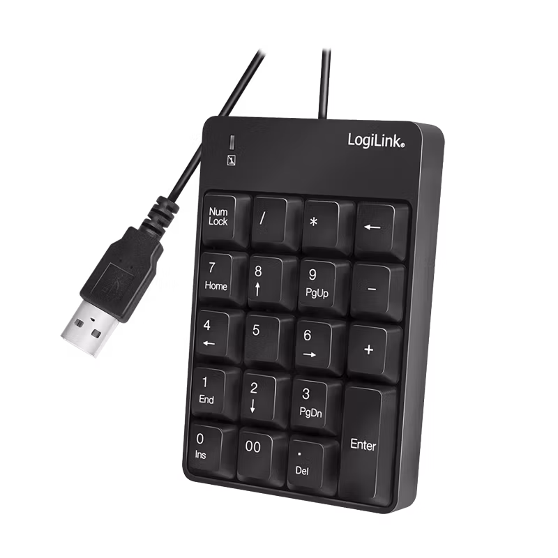 Talltastatur med USB-tilkobling, 19 taster
