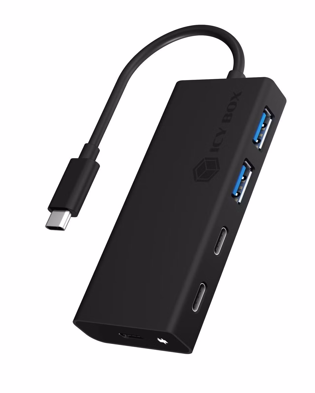 4-porters hub med USB Type-C og PD-port