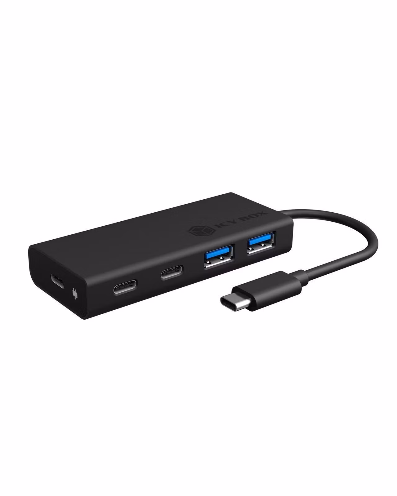 4-porters hub med USB Type-C og PD-port