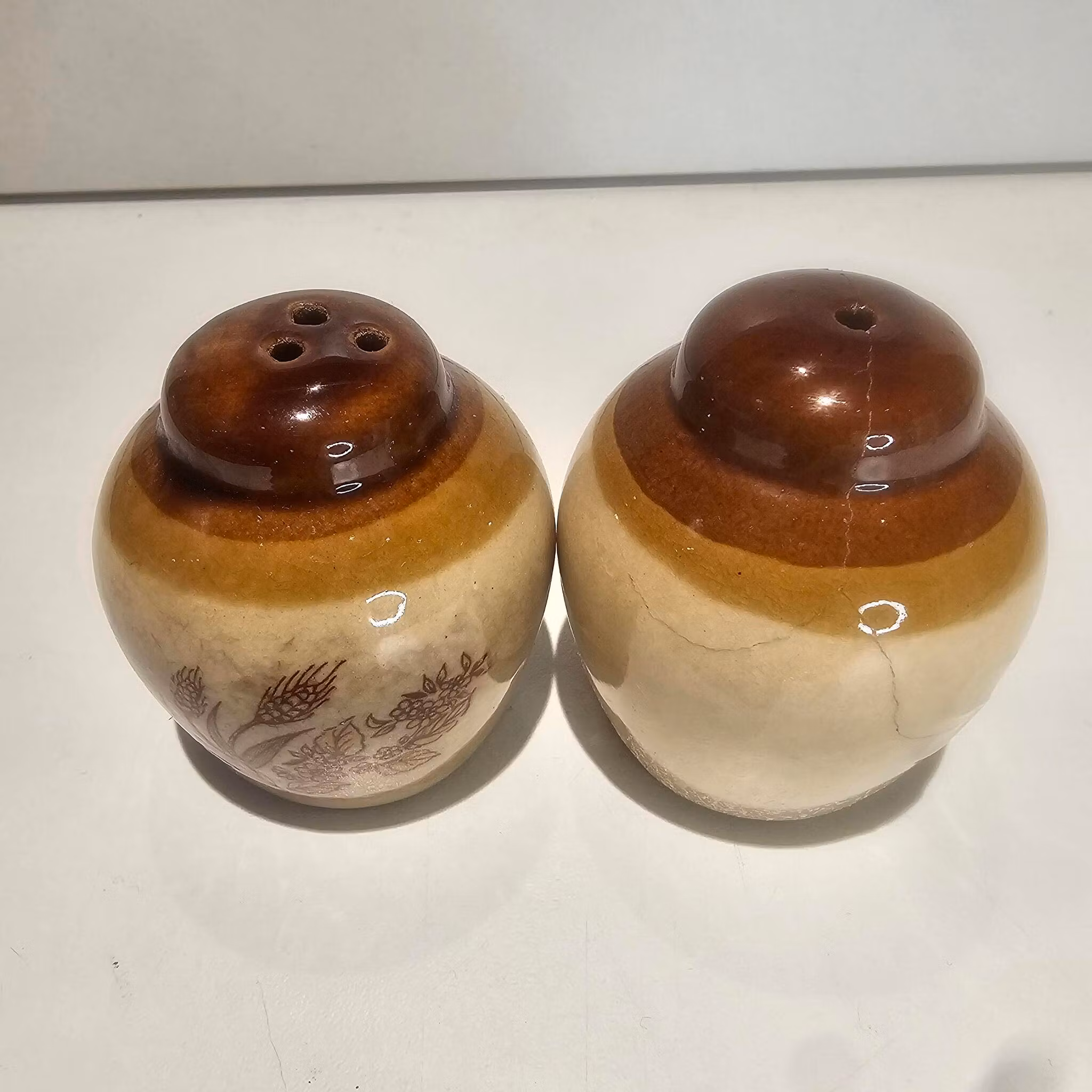 Vintage Salt- og pepperbøsser Salt og pepper (1 sett)