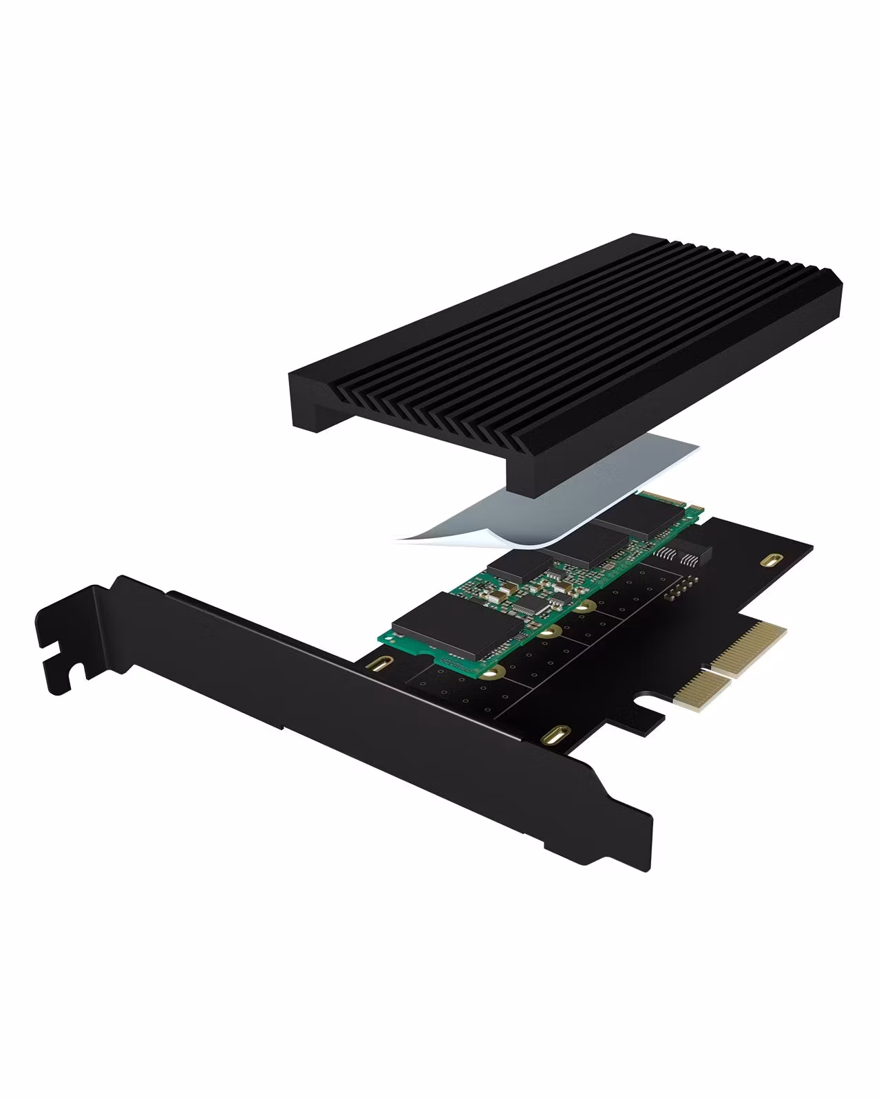 M.2 NVMe-adapter for PCIe-kortplass