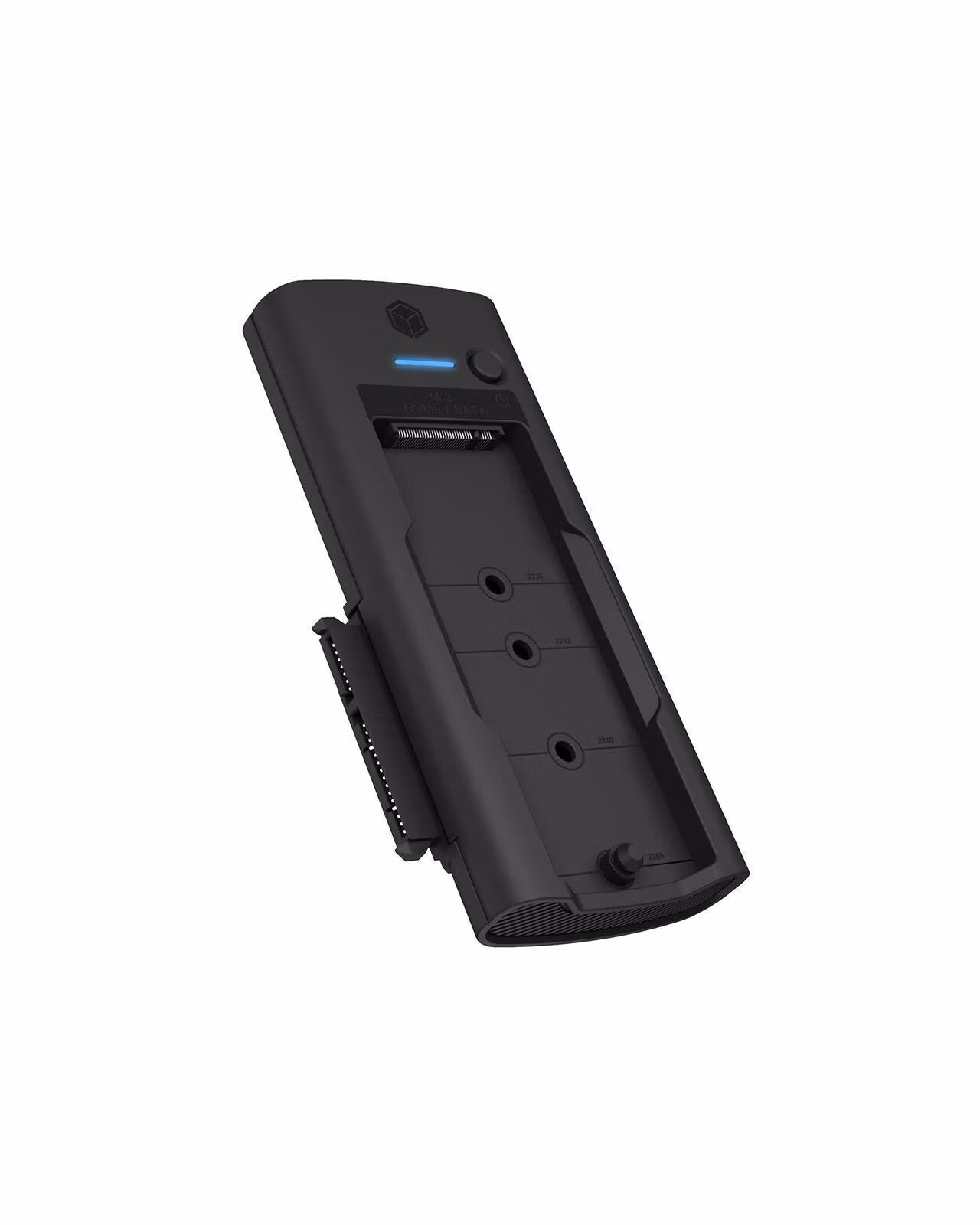 Dockingstasjon for NVMe M.2 SSD og SATA-disk med USB Type-C-kombikabel