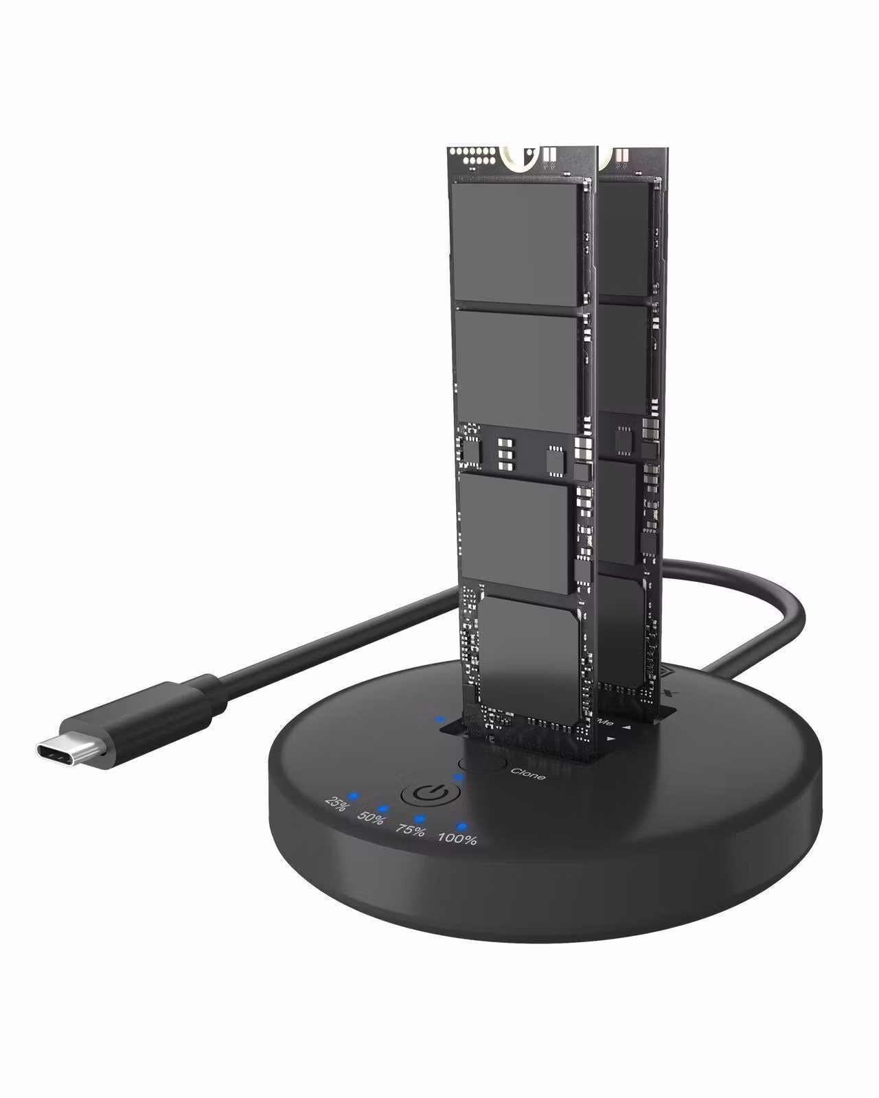 Klonings- og dokkingstasjon for 2x M.2 NVMe SSD