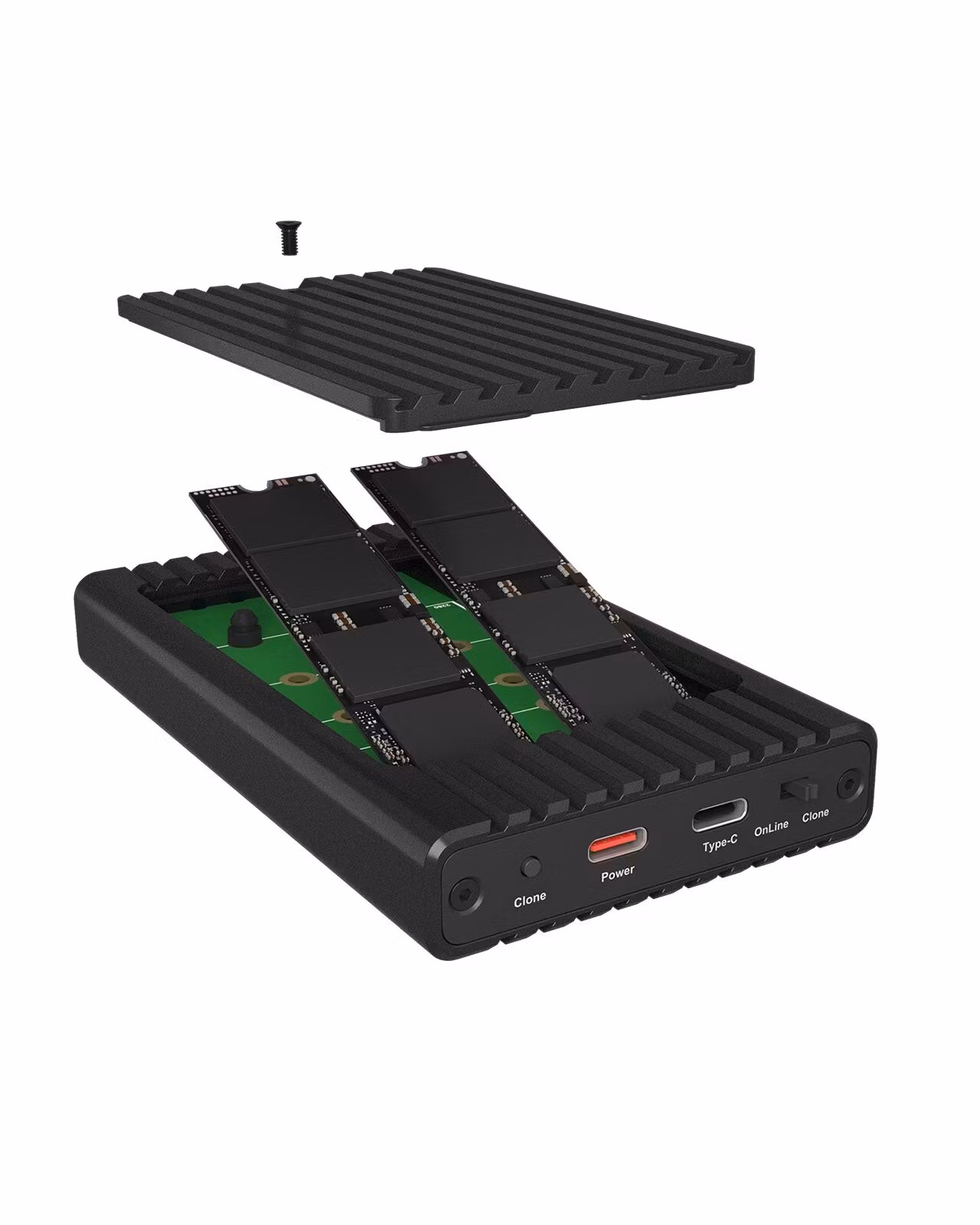 Klonestasjon for 2 NVMe SSD-er