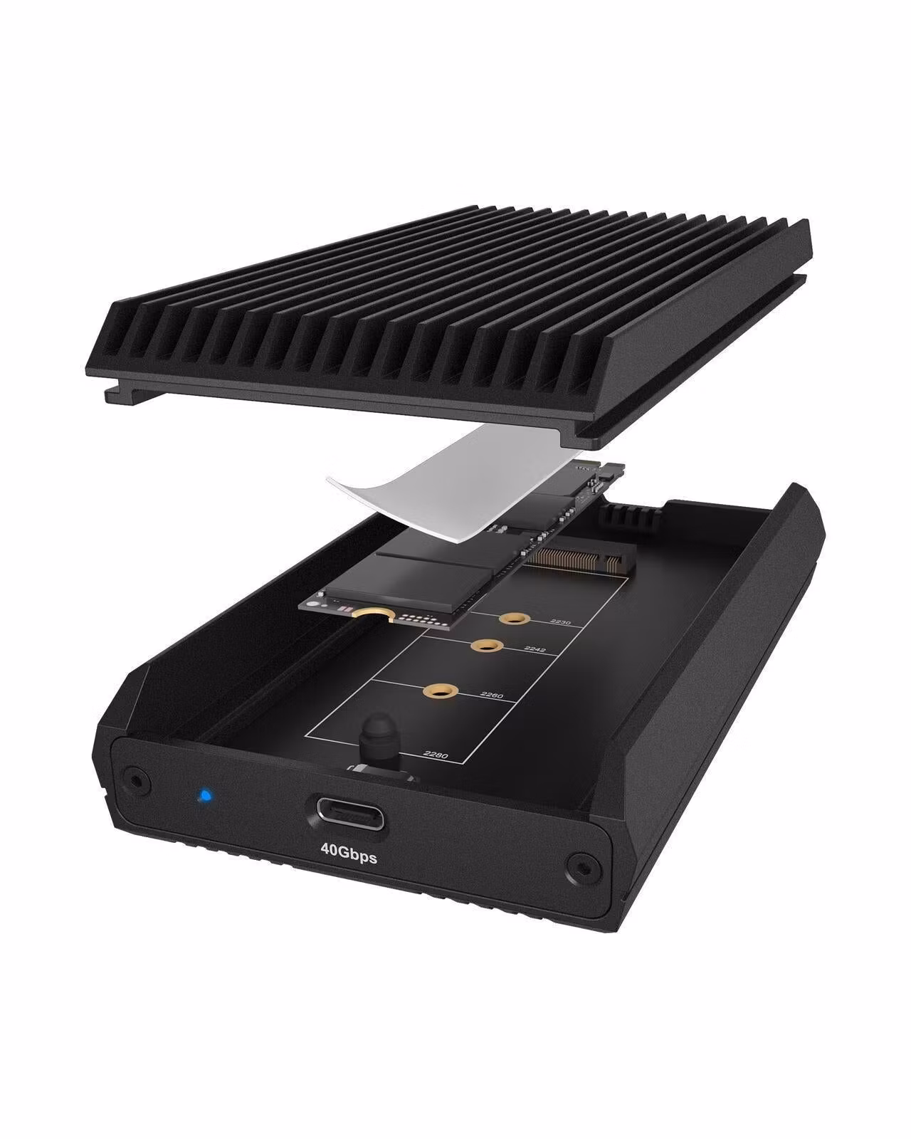 Eksternt M.2-kabinett med 40 Gbit/s