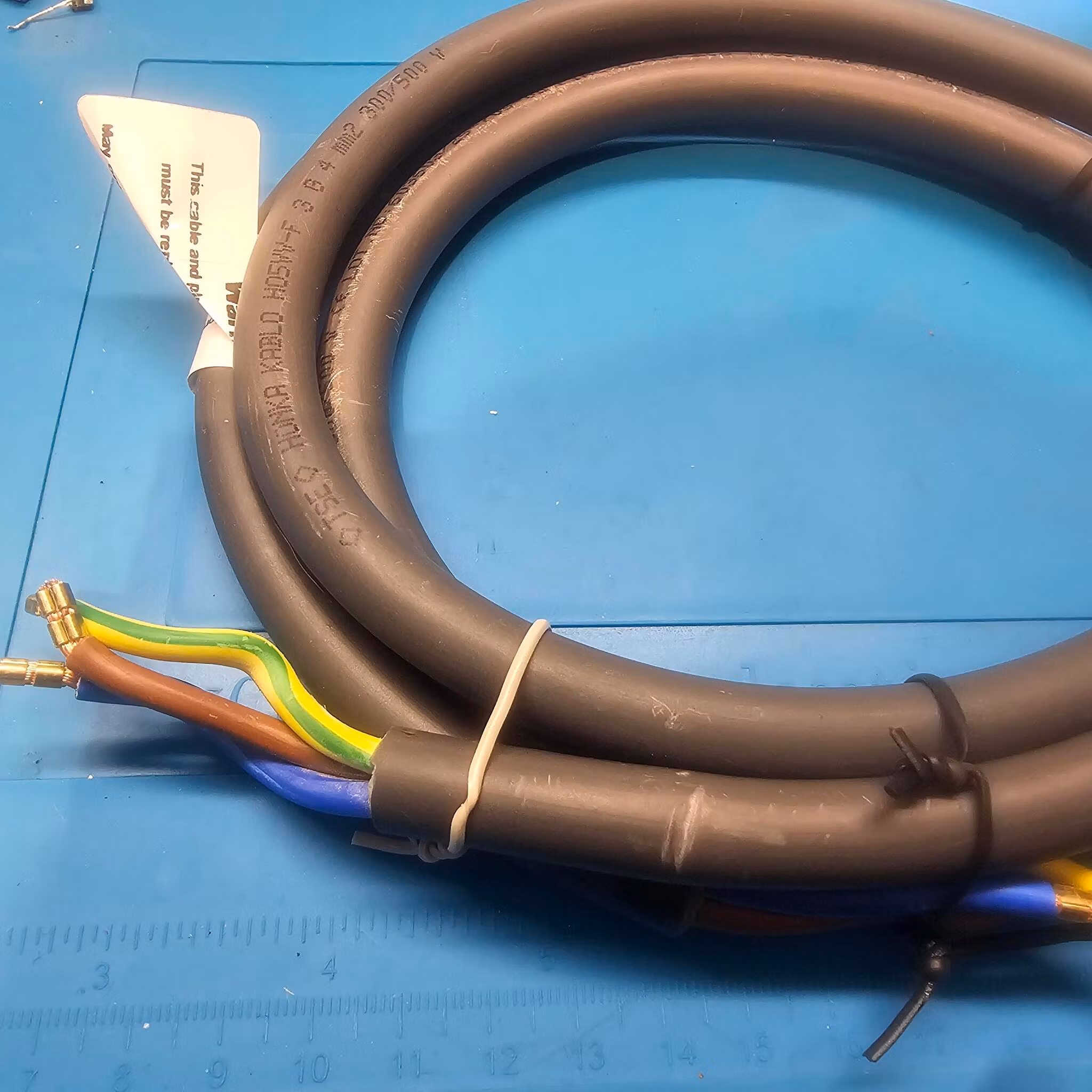Komfyrkabel 3-pol med ledning 120cm, 3g4mm2 300/500V