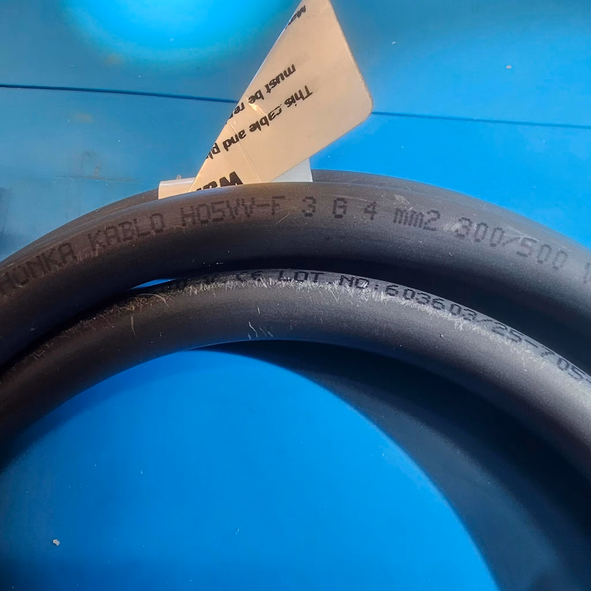 Komfyrkabel 3-pol med ledning 120cm, 3g4mm2 300/500V