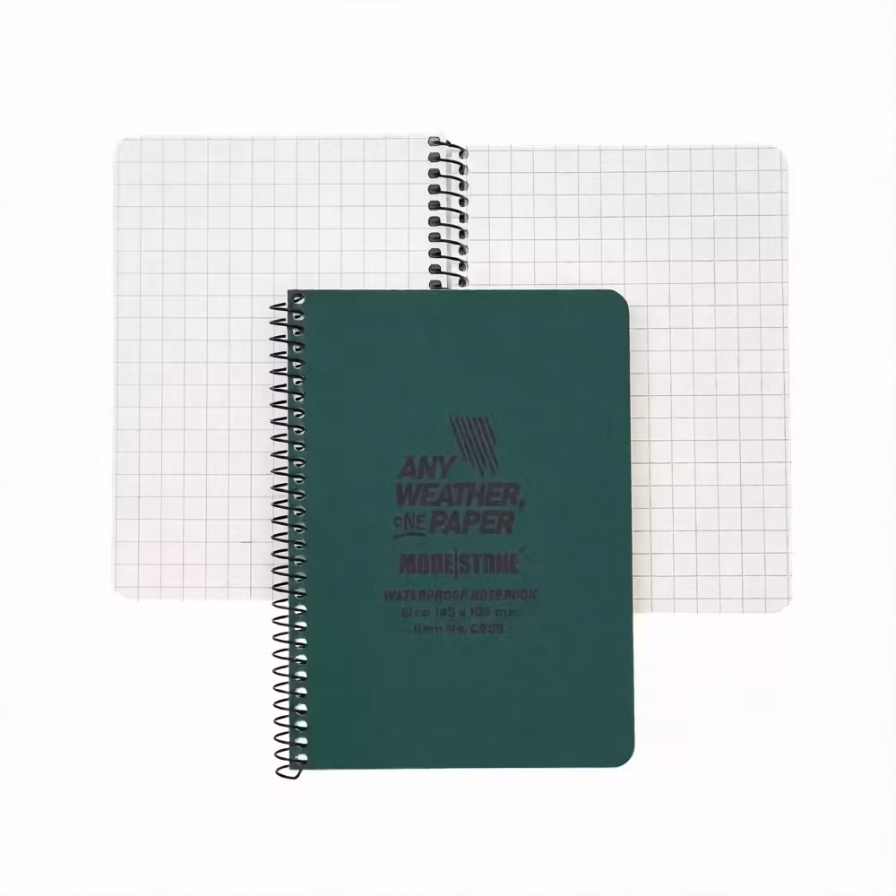 Modestone Waterproof Squared Notebook 105x145mm - grønn