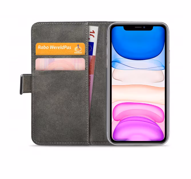 Lommebokdeksel til iPhone 11 (6.1\") (svart)