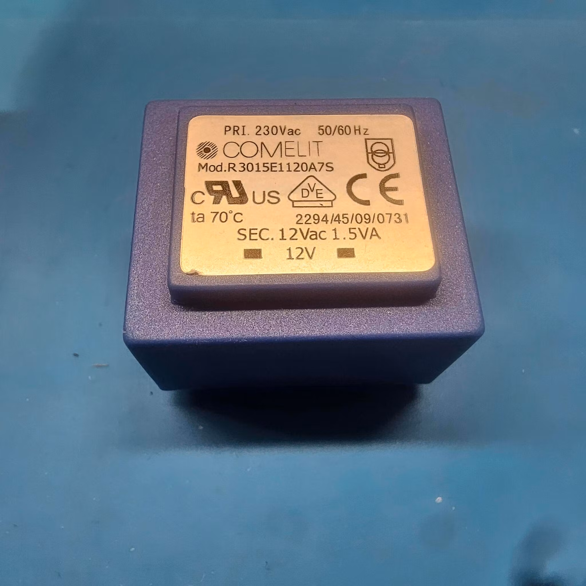 COMELIT R3015E1120A7S transformer 230Vac In - 12Vac out