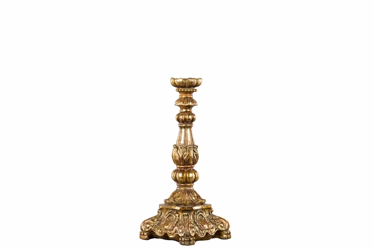 Ljusstake Enya Guld Poly 13x32cm