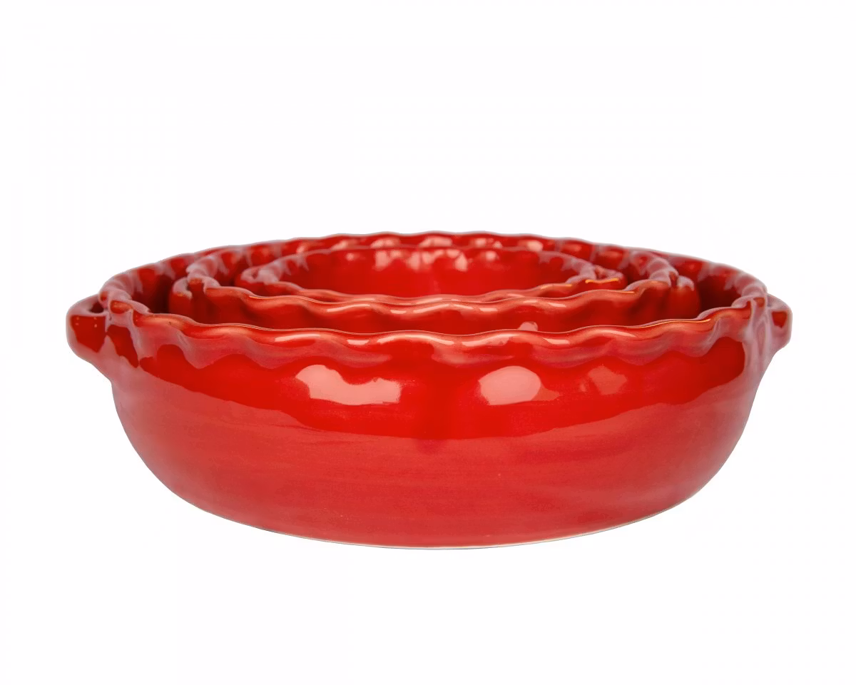 PROVENCE - GRATÄNGFORMS SET OM 3 STYCKEN RUNDA 25-19-13 CM