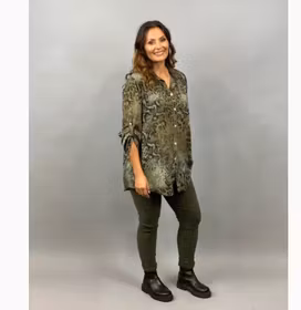 FILIPPA Smalspårig manchesterbyxa med stretch, army