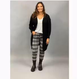 ALINE Lång kofta, svart