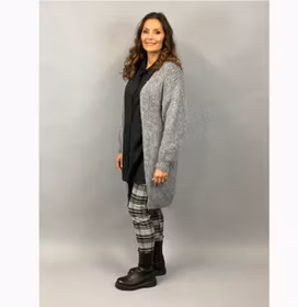 ALINE Lång kofta, grå