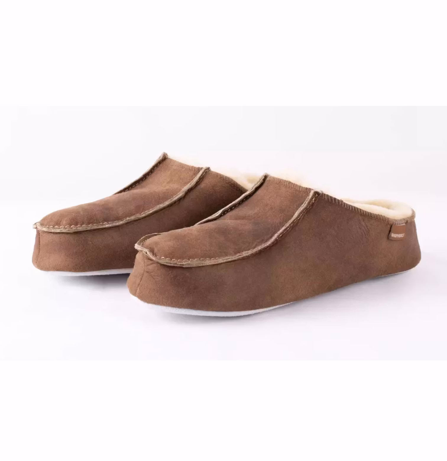 Birro tofflor varma herrtofflor i slip-in modell, Antique cognac