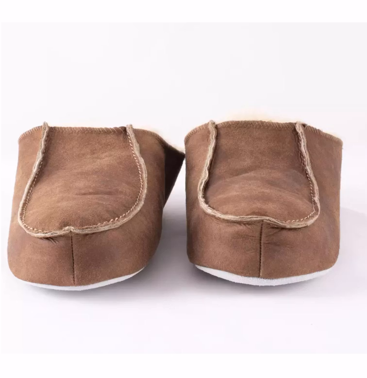 Birro tofflor varma herrtofflor i slip-in modell, Antique cognac